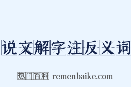 说文解字注反义词是什么意思的图片